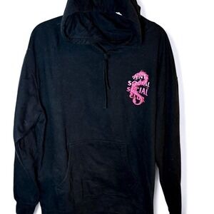 Anti Social Social Club Black Pink Dragon Graphic Hoodie 006